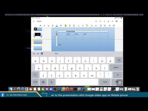 6.1 เพิ่มตารางและตกแต่งตาราง และ เพิ่มเลขหน้าให้สไลด์พรีเซนเทชัน ด้วย Google slides app บนมือถือ